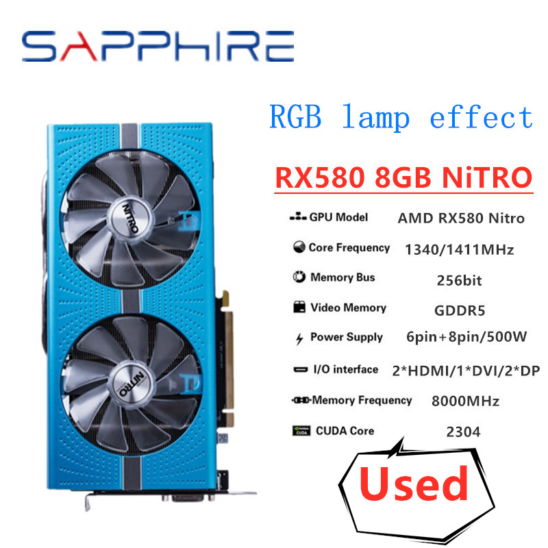 Rtx 3070 8Gb Graphics Card - SAPPHIRE Orijinal RX 580 8G NITRO
